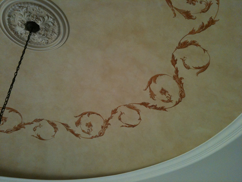 Hand Painted Dome Design and faux finish