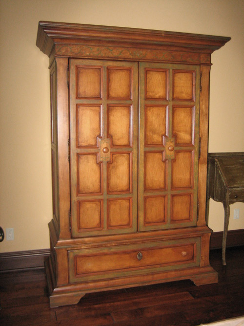 Hand Painted Armoire.